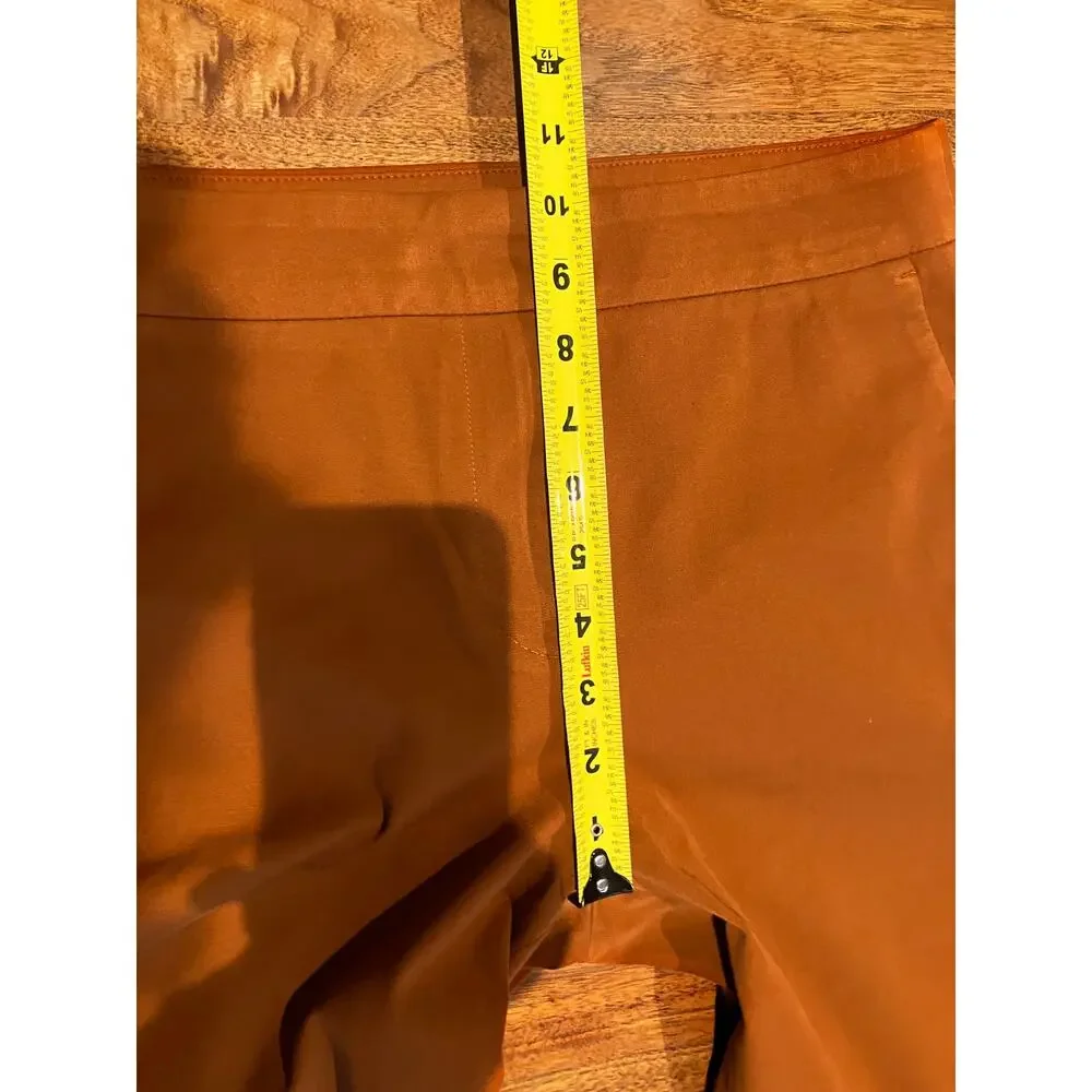 J.Crew Women’s Orange Rust Dress Pants Size 4 Tailored Career Work Slacks - Picture 4 of 7